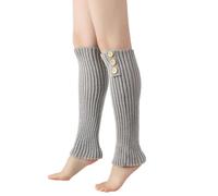 Leo Design Women's Leg Warmers | Cable Knit Pattern | Luxurious Soft Lambs Wool & Acrylic Blend for Winter | Cozy Fashion Accessory, One Size (1, Grey)