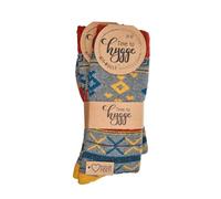 Leo Design Wool Socks for Men and women, 2 Pairs Norwegian Winter Thermal Socks Knitted, Nordic Style Crew Soft & Warm, Comfortable Hygge, Cushioned Socks for cold weather (2-5, Grey)