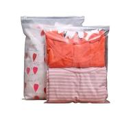 Leo Design Ziplock Seal Bags, 50X Travel Space Saver Storage Protect From Moisture & Dust, Resealable Large Plastic Luggage waterproof Pouch For Clothes, Towels Organising (25X30 cm, Frosted)