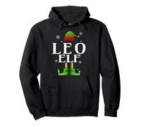 LEO Elf Xmas Funny Men's Family Matching Christmas LEO Pullover Hoodie