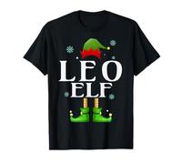 Leo Elf Xmas Funny Men's Family Matching Christmas Leo T-Shirt