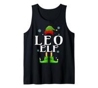Leo Elf Xmas Funny Men's Family Matching Christmas Leo Tank Top