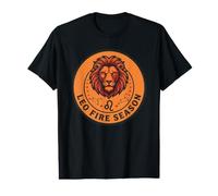 Leo Fire Season Constellation Stars Zodiac Lion Head Art Value Graphic T-Shirt