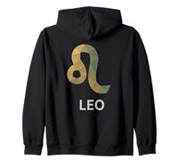 Leo Geometric Zodiac Art Zip Hoodie