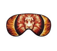 Leo in Fire Soft Eye Mask Cover Effective Shading Blindfold Comfort Sleep Mask with Elastic Adjustable Strap