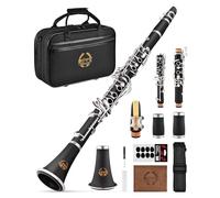 Leo Jaymz Bb Clarinet, Premium Student & Intermediate Clarinet with Durable ABS Body, Nickel-Plated Keys, Complete Kit with Case & Accessories, Ideal for Beginners and Band Performances