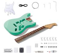 Leo Jaymz DIY ST Style Electric Guitar Kits,Spray-painted Mahogany Body,Laurel Wood Fingerboard and Maple Neck, including all Components (ST-Surf Green)