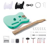 Leo Jaymz DIY TL Style Electric Guitar Kits,Spray-painted Mahogany Body,Maple Neck, including all Components (TL Surf Green)