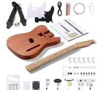 Leo Jaymz DIY TL Style Electric Guitar Kits with Mahogany Body and Maple Neck - Maple Fingerboard and All Components Included(TL LJ Headstock)