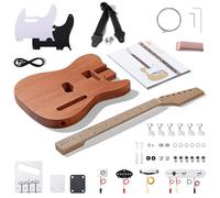 Leo Jaymz DIY TL Style Electric Guitar Kits with Mahogany Body and Maple Neck - Maple Fingerboard and All Components Included (TL)