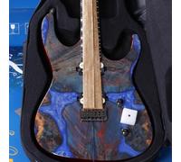 Leo Jaymz Electric Guitar Hurricane Deluxe See What You Get Series, Mahogany Body, Roasted Maple Neck, Rosewood Fretboard, Locking Tuners, Rounded Frets, Case