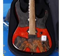 Leo Jaymz Electric Guitar Hurricane Deluxe See What You Get Series, Mahogany Body, Roasted Maple Neck, Rosewood Fretboard, Locking Tuners, Rounded Frets, Case