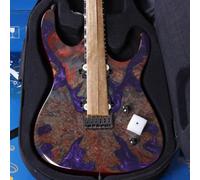 Leo Jaymz Electric Guitar Hurricane Deluxe See What You Get Series, Mahogany Body, Roasted Maple Neck, Rosewood Fretboard, Locking Tuners, Rounded Frets, Case