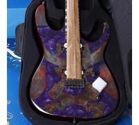 Leo Jaymz Electric Guitar Hurricane Deluxe See What You Get Series, Mahogany Body, Roasted Maple Neck, Rosewood Fretboard, Locking Tuners, Rounded Frets, Case