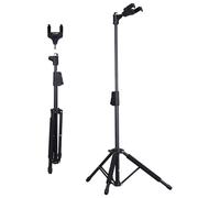 LEO JAYMZ Guitar Stand Heavy Duty Auto Locking System, Adjustable & Folding - Acoustic/Electric/Bass/Ukulele, Non-Slip Tripod Base with Velvet Padding - Portable for Stage, Travel, Studio