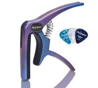 Leo Jaymz Heavy Duty Guitar Capo for Acoustic/Electric Guitars, Guitar Clip made of Zinc Alloy Metal, Guitar Clamp for Bass Classical Guitar, Ukulele, Mandolin,Banjo (Chameleon)