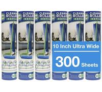 Leo Large 10-Inch Wide Lint Roller Refills 6 Rolls 300 Ultra-Wide Sheets for Lint Removers Household Cleaning Easily Remove Pet Hair Dust and Debris from Floors Carpets and Furniture