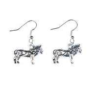 Leo Lion Earrings Miniblings Africa Big Cat Silver Lioness