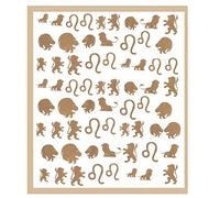 Leo Lion Zodiac Star Sign Collection (Leo Zodiac Peel and apply nail stickers gold)