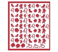 Leo Lion Zodiac Star Sign Collection (Leo Zodiac Peel and apply nail stickers red)