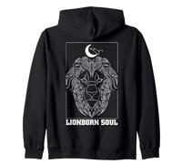 Leo Lionborn Soul Zodiac Sign Constellation Moon Astrology Zip Hoodie