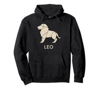 Leo Origami Zodiac Graphic Pullover Hoodie