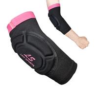 Leo Pro Elbow Pads ,CE Approved, Muay Thai MMA Kickboxing Sparring Elbow Guard, Martial Arts Striking, Volleyball Wrestling Yoga Basketball Adjustable Elbow Protectors Padded Sleeves (Pink)