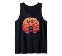 Leo Queen Zodiac Melanin Afro Hair Words Personality Tank Top
