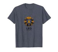 Leo Season Zodiac Lion Geometric T-Shirt, Men, Heather Blue, M