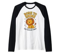 Leo Sign Of Zodiac Cute For Kids Raglan Baseball Tee