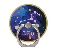 Leo Star Sign Zodiac Phone Ring Holder Grip Finger 360 Mount Stand Mobile Universal Loop for All Smartphones