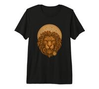 Leo Steampunk Zodiac Lion Gear Premium T-Shirt