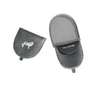 Leo The Lion Black Leather Coin Purse - Compact Wallet with 2 Compartments 216