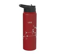 Leo The Lion Constellation - Minimalist Zodiac Stainless Steel Insulated Water Bottle