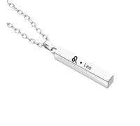 Leo Virgo Libra Necklace Gifts for Women Men Best Friends Zodiac Horoscope Constellations Necklace for Boys Girls, Stainless Steel, Rhinestone