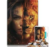 Leo Woman Jigsaw Puzzles for Teenagers 1000 Piece,Educational Games Home Decoration Artists Collection,Fine Art (38x26cm)