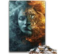 Leo Woman Jigsaw Puzzles for Teenagers 1000 Piece,Learning Educational Toys Family Games Birthday Present,Gifts (50x75cm)
