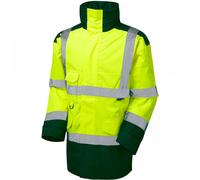 Leo Workwear A01 Tawstock ISO 20471 Class 3 Anorak Hi-Vis Yellow/Bottl 5XL