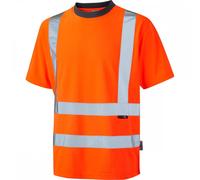 Leo Workwear Braunton ISO 20471 CL 2 Coolviz T-Shirt (Ecoviz) Hi-vis OrangeXXL