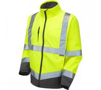 Leo Workwear Buckland ISO 20471 Class 3 Softshell Jacket Hi-Vis Yellow S