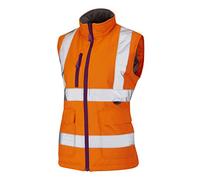 Leo Workwear BWL01 Sandymere Ladies Hi Vis Bodywarmer#M~Orange