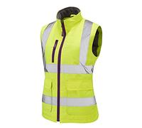 Leo Workwear BWL01 Sandymere Ladies Hi Vis Bodywarmer#M~Yellow
