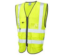 Leo Workwear Cobbaton ISO 20471 CL 2 Coolviz Superior Waistcoat Hi-vis Yellow4XL