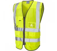 Leo Workwear Cobbaton ISO 20471 CL 2 Coolviz Superior Waistcoat Hi-vis YellowXXL