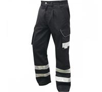 Leo Workwear CT02 Ilfracombe Cargo Style Reflective Poly/Cotton Trouse 48" 31"