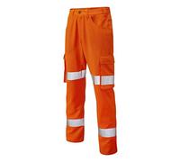 Leo Workwear CT03 Yelland Men Hi Vis Cargo Trousers#46S~Orange