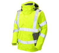 Leo Workwear Exmoor ISO 20471 CL 3 Breathable Jacket Hi-vis YellowXXL