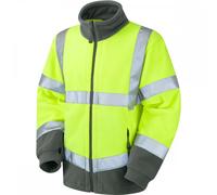 Leo Workwear Hartland ISO 20471 Class 3 Fleece Jacket Hi-Vis Yellow M M