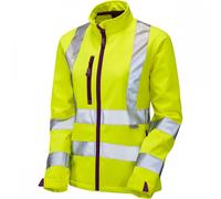 Leo Workwear Honeywell ISO 20471 Class 2 Womens Softshell Jacket Hi-Vi 4XL