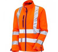 Leo Workwear Honeywell ISO 20471 Class 2 Womens Softshell Jacket Hi-Vi XS